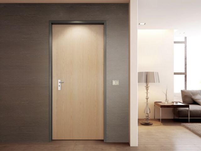 soundproof wooden swing door